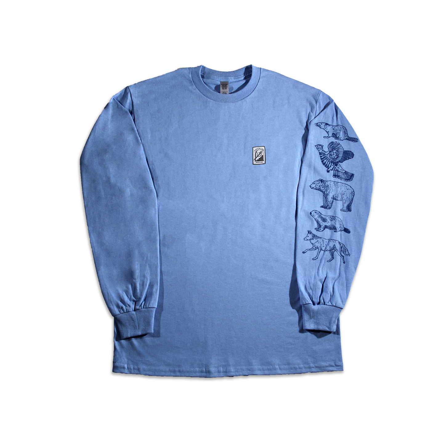 B.C Animals | Long Sleeve Cotton T-Shirt with Wildlife Print Design Sleeve