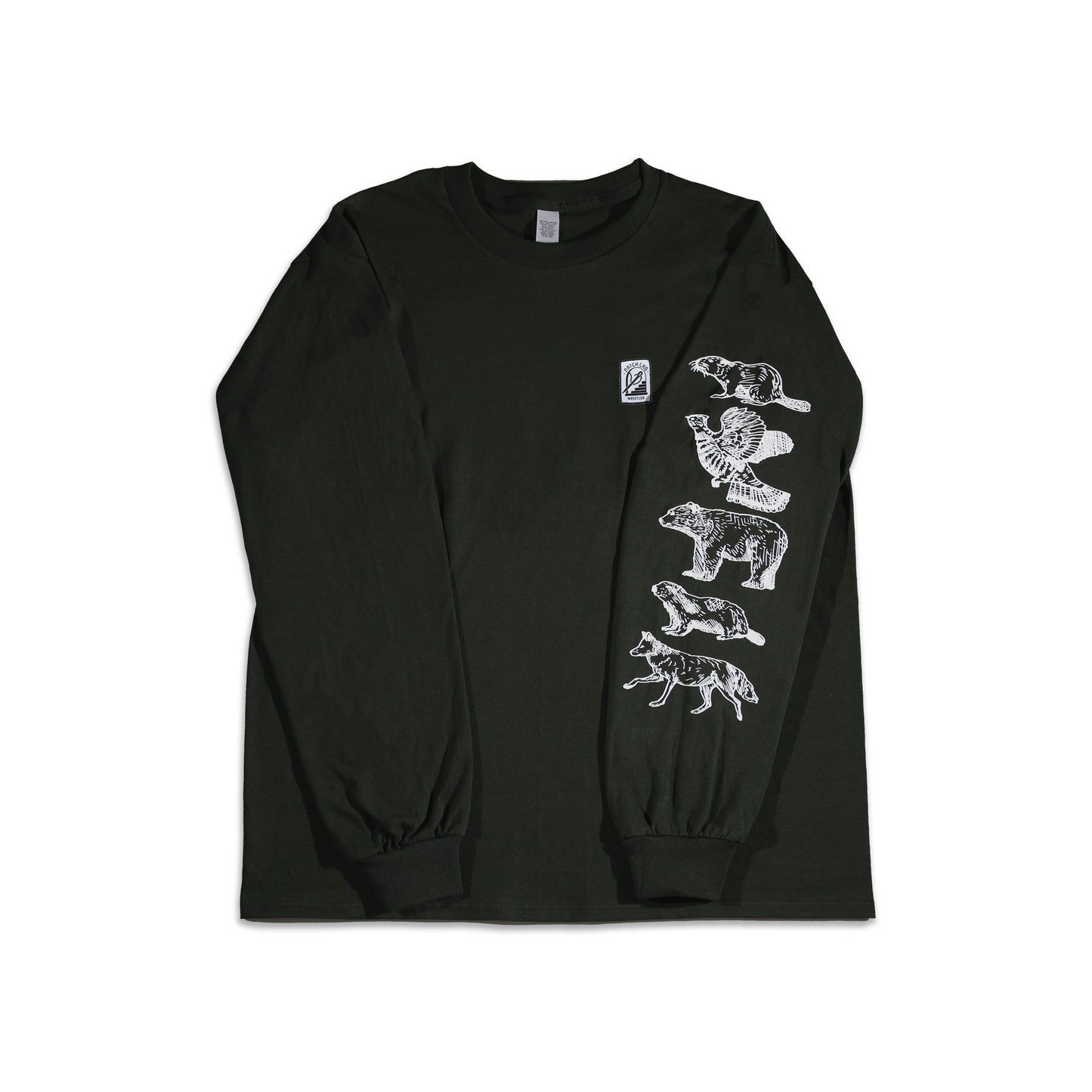 B.C Animals | Long Sleeve Cotton T-Shirt with Wildlife Print Design Sleeve