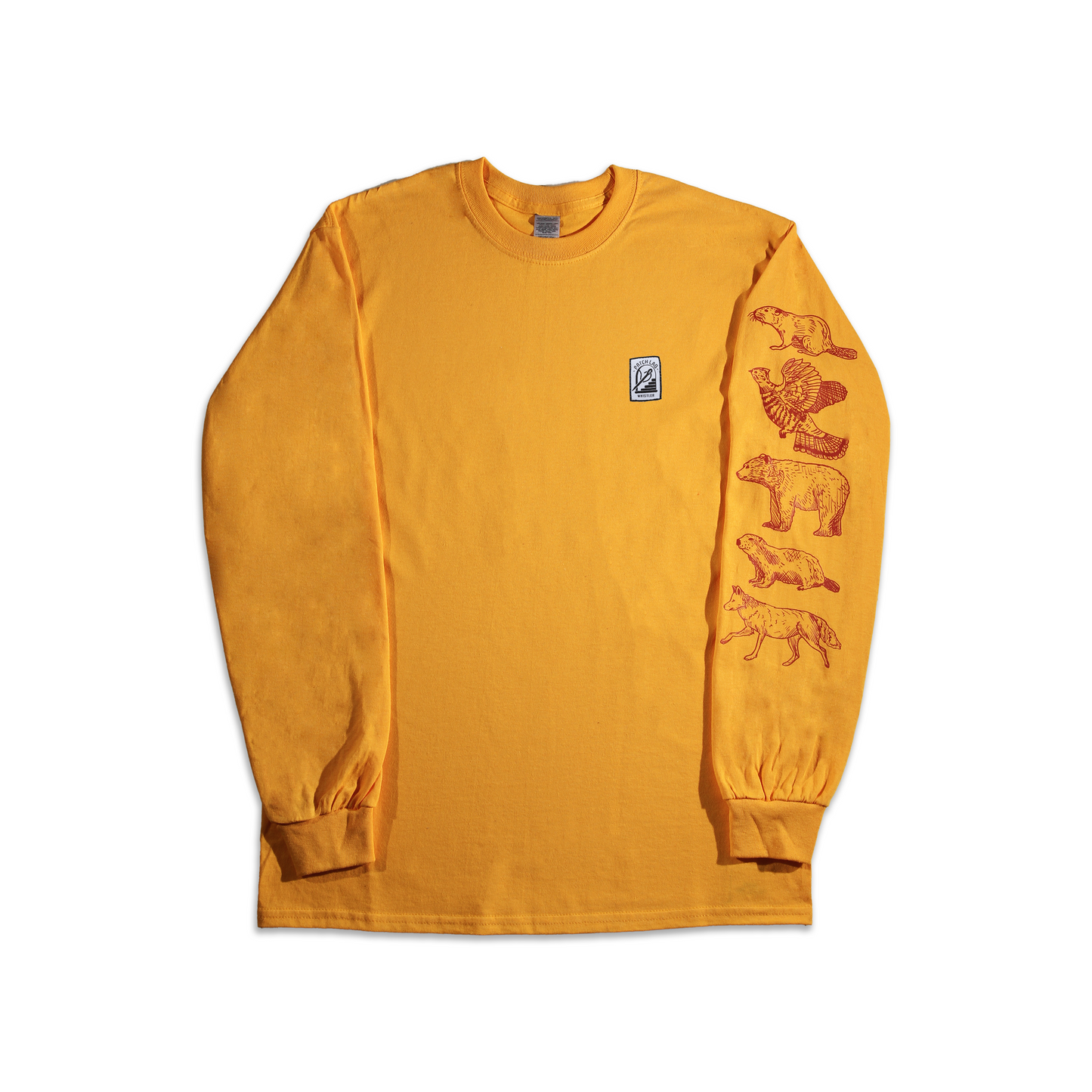 B.C Animals | Long Sleeve Cotton T-Shirt with Wildlife Print Design Sleeve