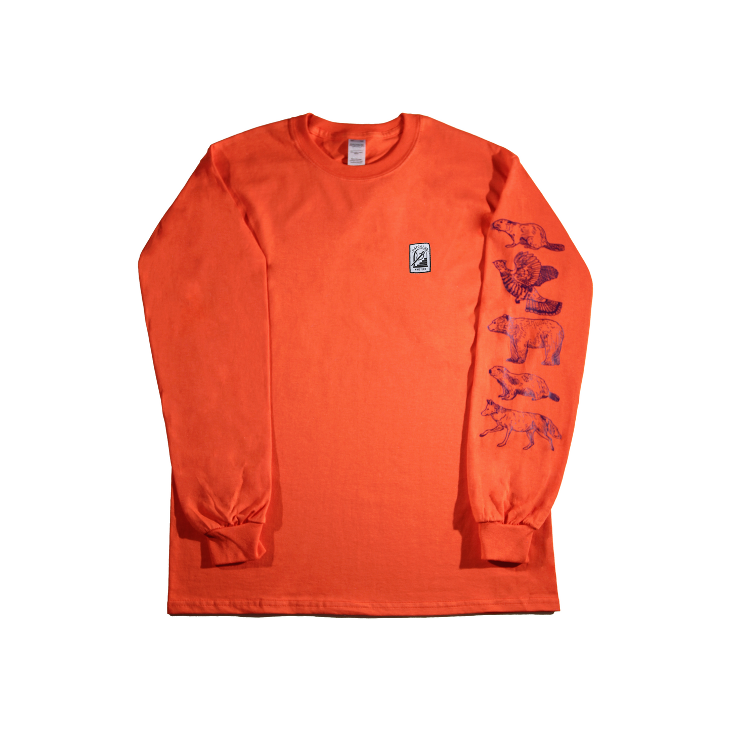 B.C Animals | Long Sleeve Cotton T-Shirt with Wildlife Print Design Sleeve