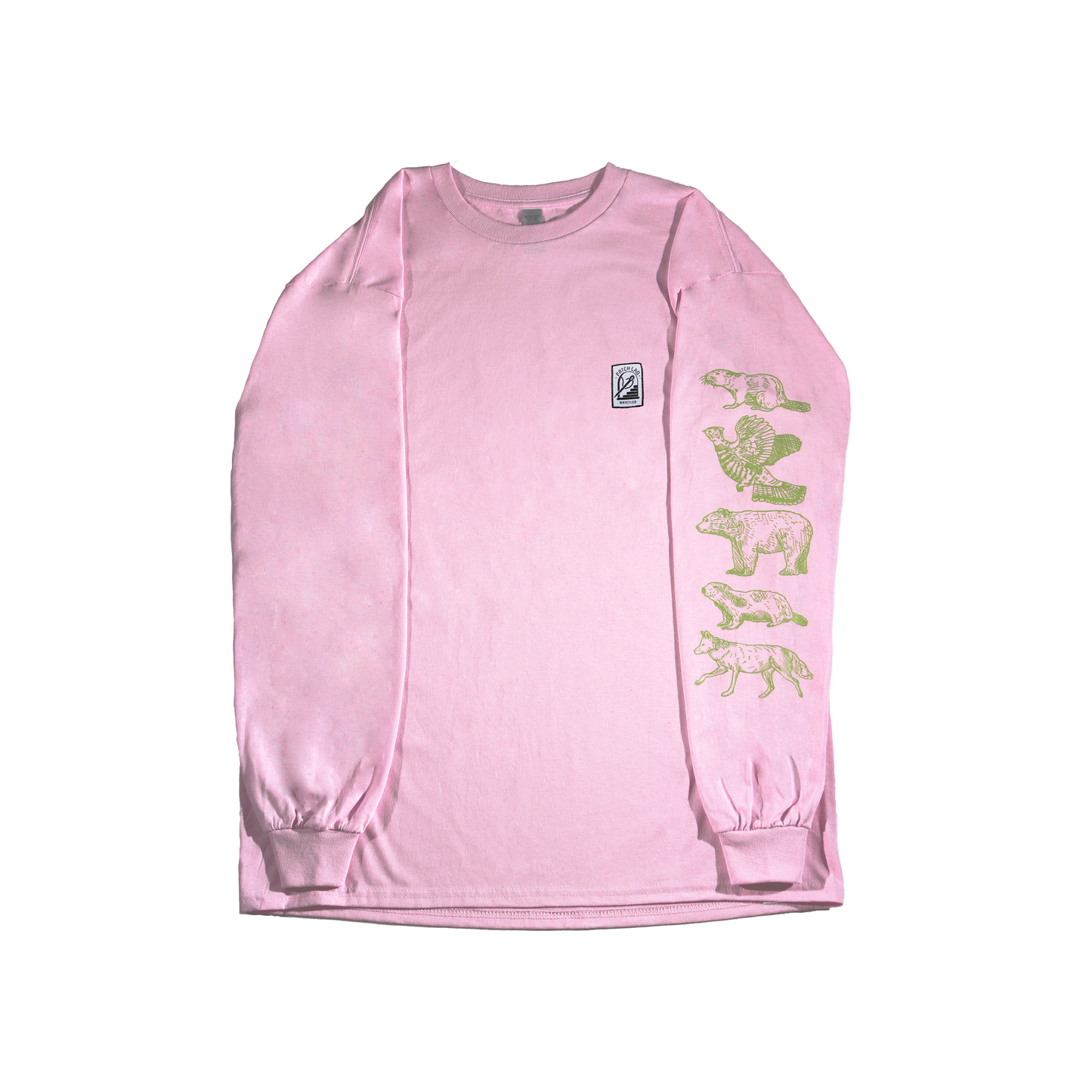 B.C Animals | Long Sleeve Cotton T-Shirt with Wildlife Print Design Sleeve