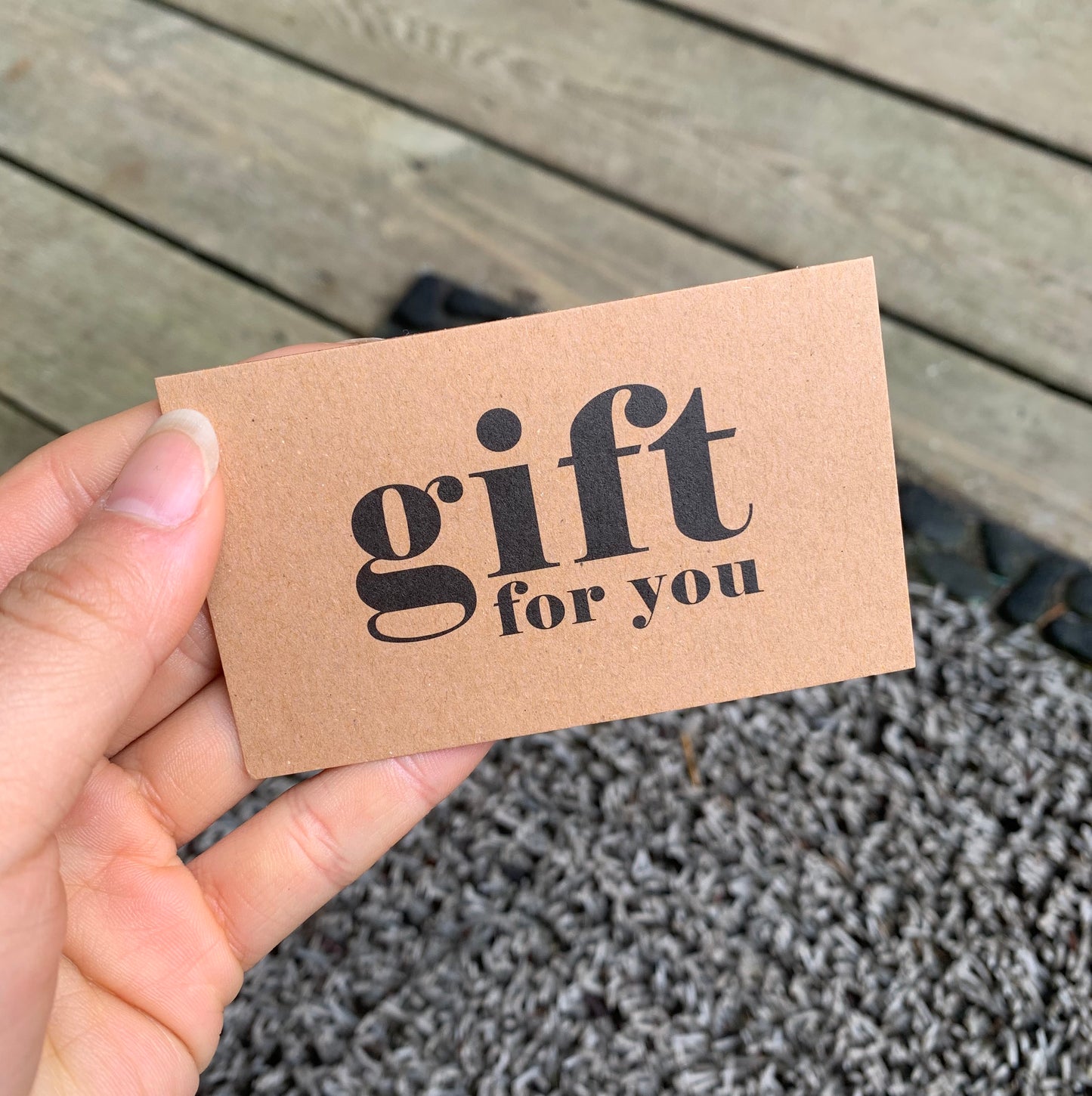 We can hand write gift card to add to your order as a gift