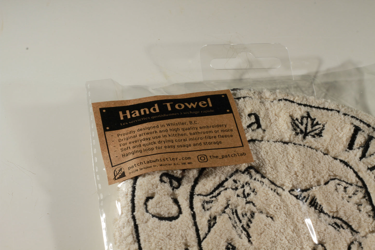 Whistler Hand Towel | BC Salmon & Ski Winter | Fast Drying Soft