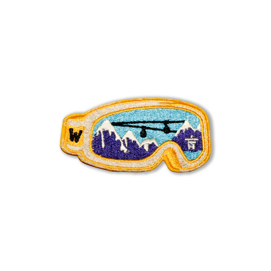 Peak to Peak Gondola Googles Locally designed original Whistler Embroidered Chenille Patch with Adhesive Backing