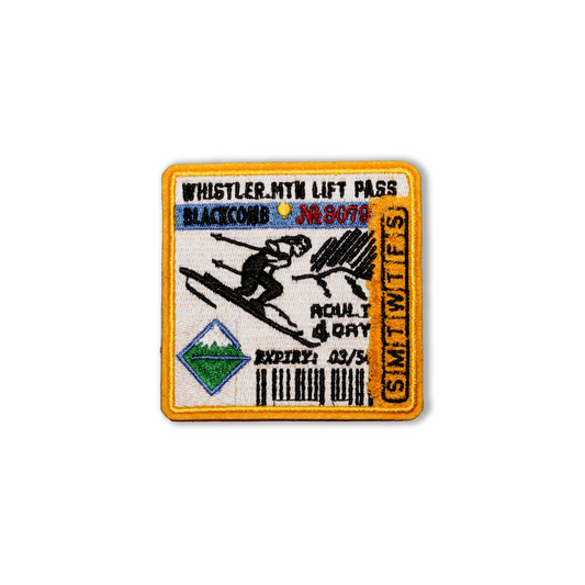 Vintage Ski Pass Garibaldi Lift Company Locally designed original Whistler Embroidered Chenille Patch with Adhesive Backing