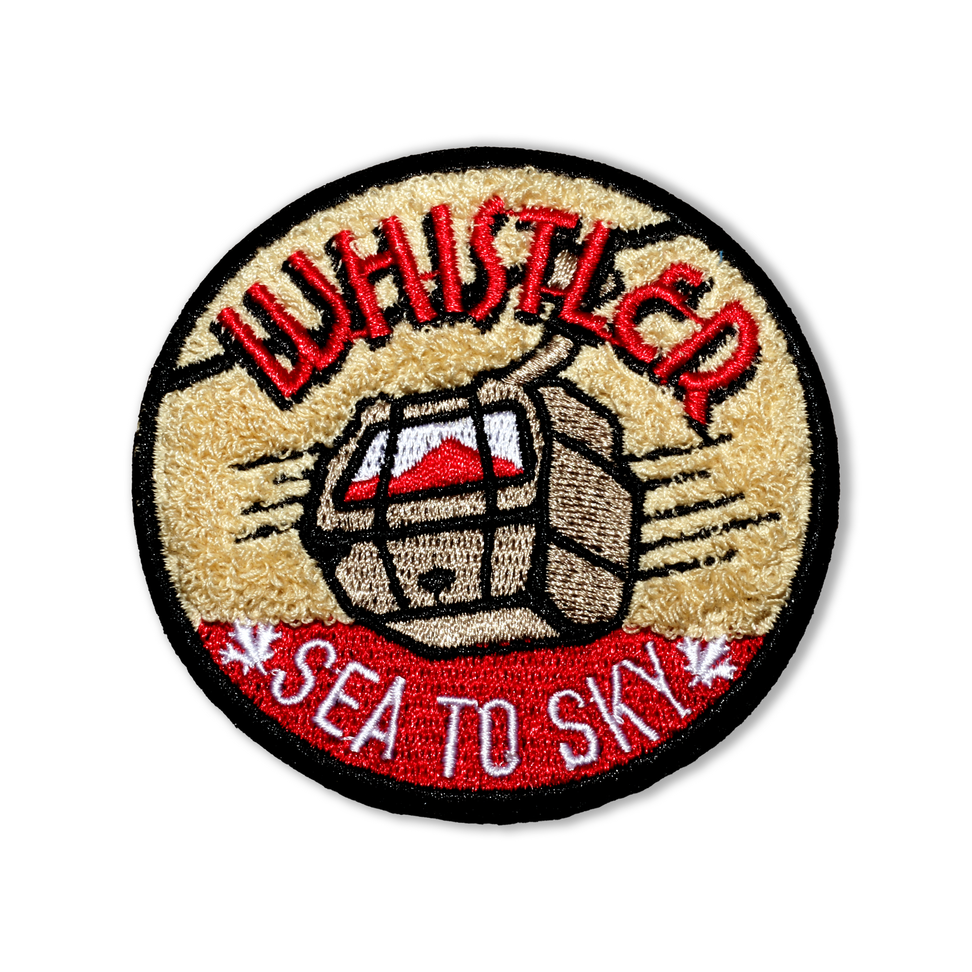 Gondola Locally designed original Whistler Embroidered Chenille Patch with Adhesive Backing