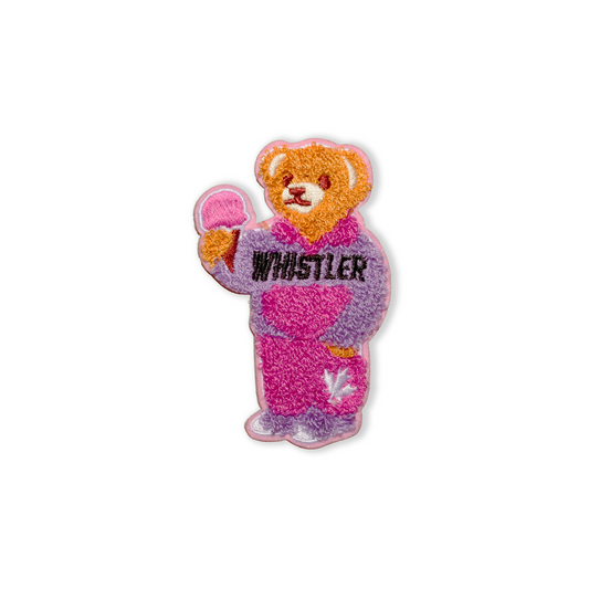 Bear Ice cream Cows Locally designed original Whistler Embroidered Chenille Patch with Adhesive Backing