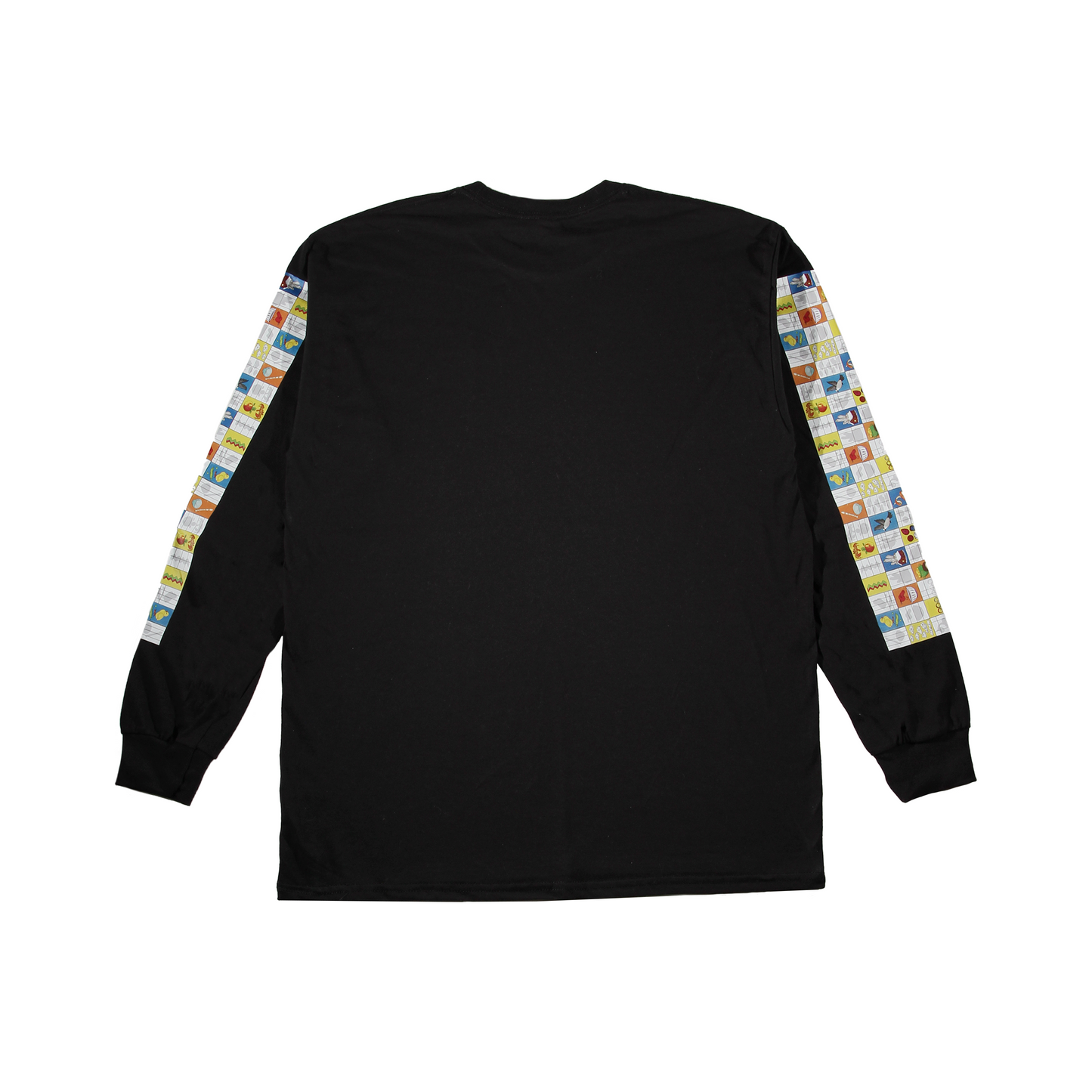 Runs of Whistler | Long Sleeve Cotton T-Shirt with Checkered Print Design Sleeves